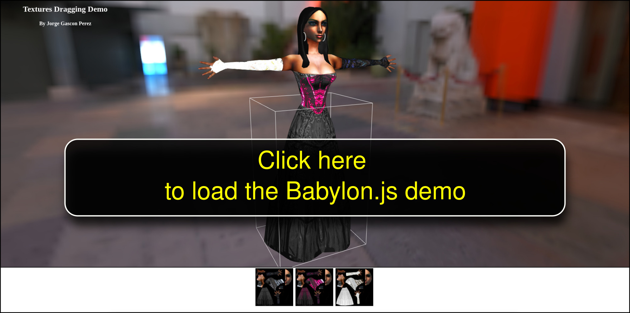 Babylon.js Demo of change dresses